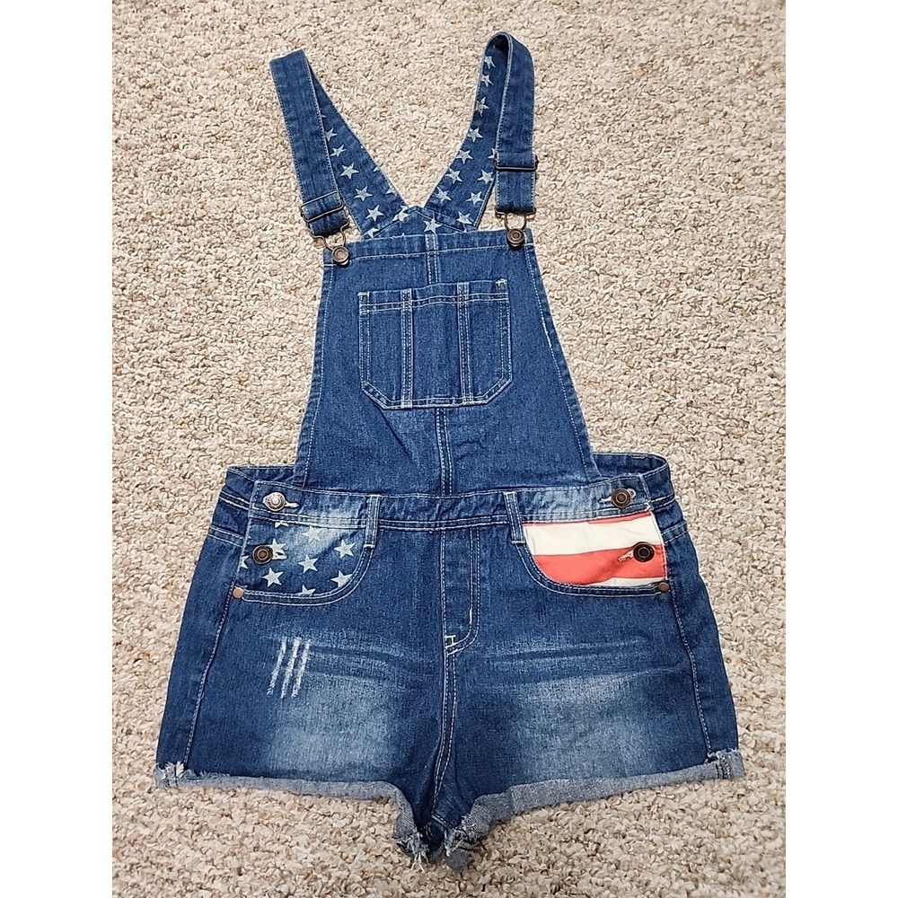 Tipsy Elves  Freedom Overalls Shorts America Sz Medium